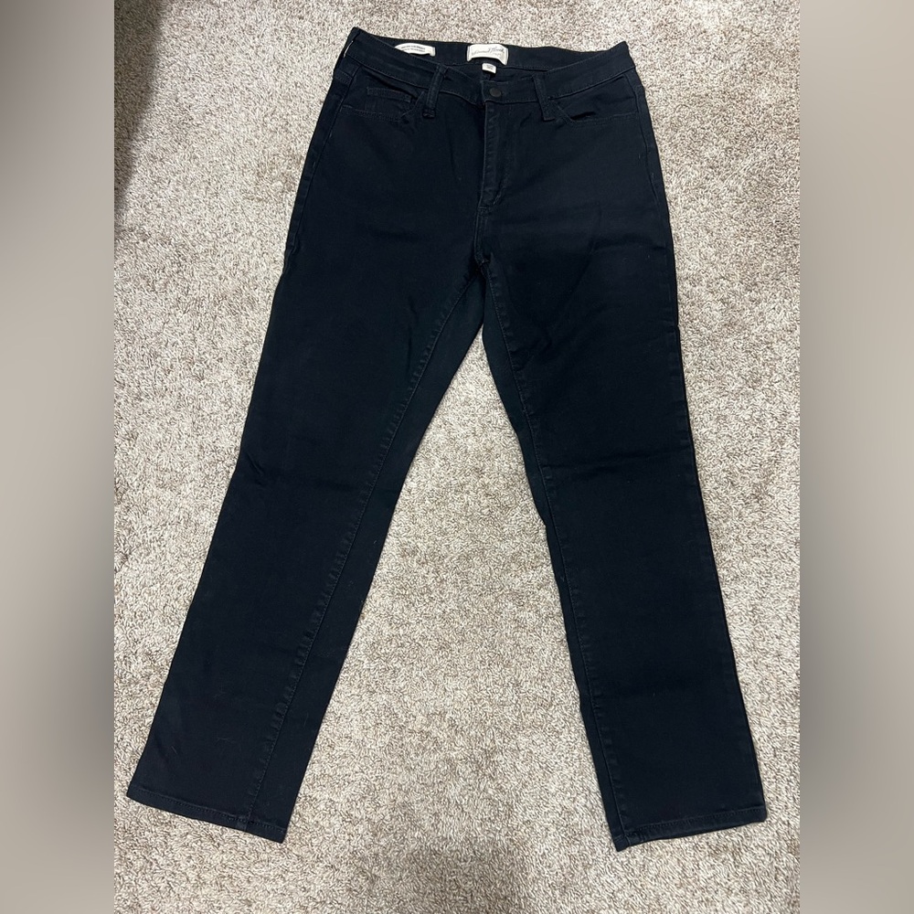 Universal Thread Black High Rise Slim Straight Jeans - Picture 3 of 5
